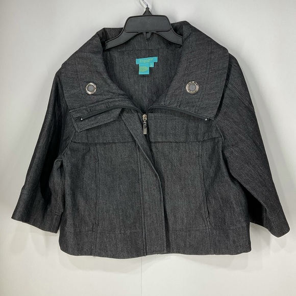 Sandro Sportswear Jacket, Black, Zip Up, Size Small - Picture 5 of 16